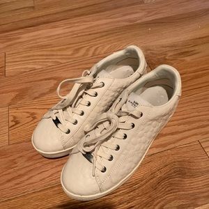 White Leather Coach Sneakers